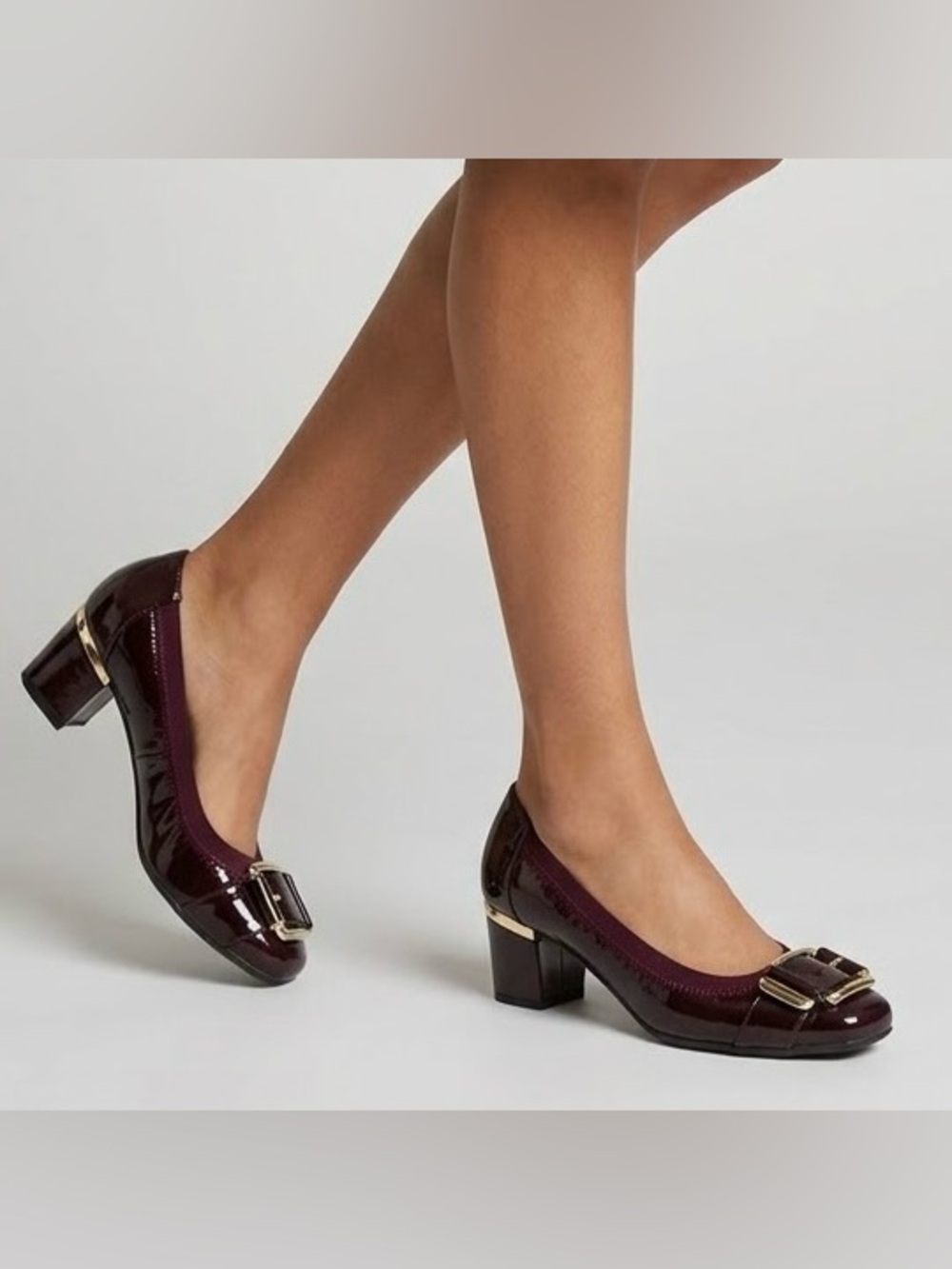 Vintage Inspired Me Too Pria 2 Leather Burgundy Block Heels Parisian Chic 6.5M